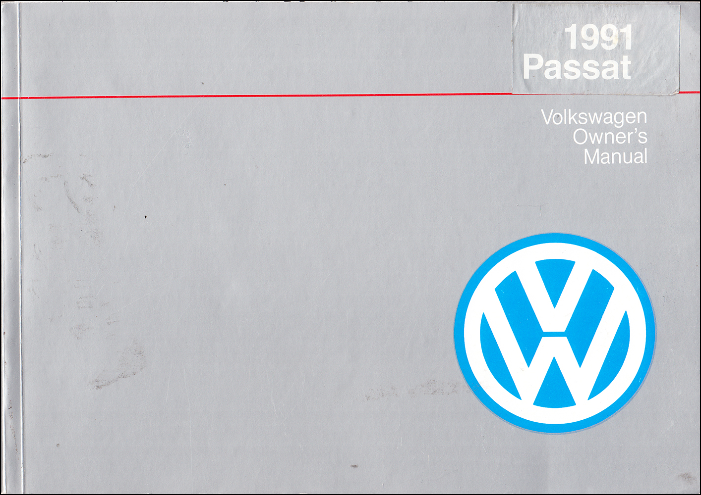 1991 Volkswagen Passat Owner's Manual Original