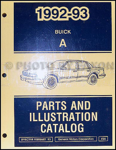 1992-1993 Buick Century Parts Book Original