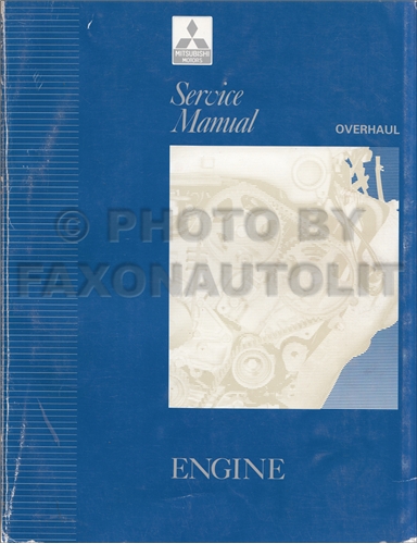 1992-1993 Mitsubishi Engine Overhaul Manual Original