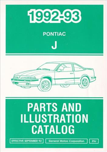 1992-1993 Pontiac Sunbird Parts Book Original