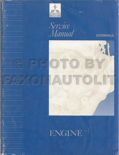 1992-1994 Mitsubishi Engine Overhaul Manual Original