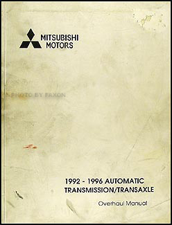 1992-1996 Mitsubishi Automatic Transmission Overhaul Manual Factory Reprint