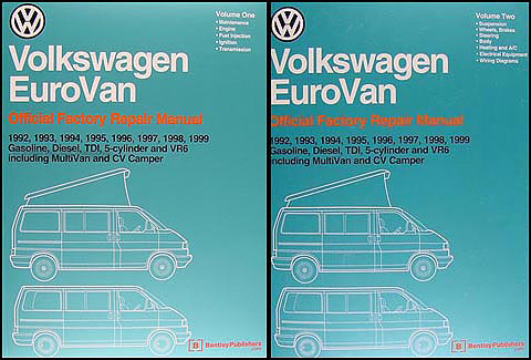 1992-1999 VW EuroVan Bentley Repair Manual