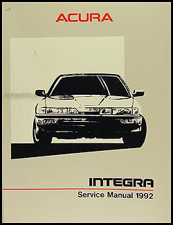 1992 Acura Integra Repair Manual Original 