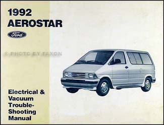 1992 Ford Aerostar Electrical and Vacuum Troubleshooting Manual