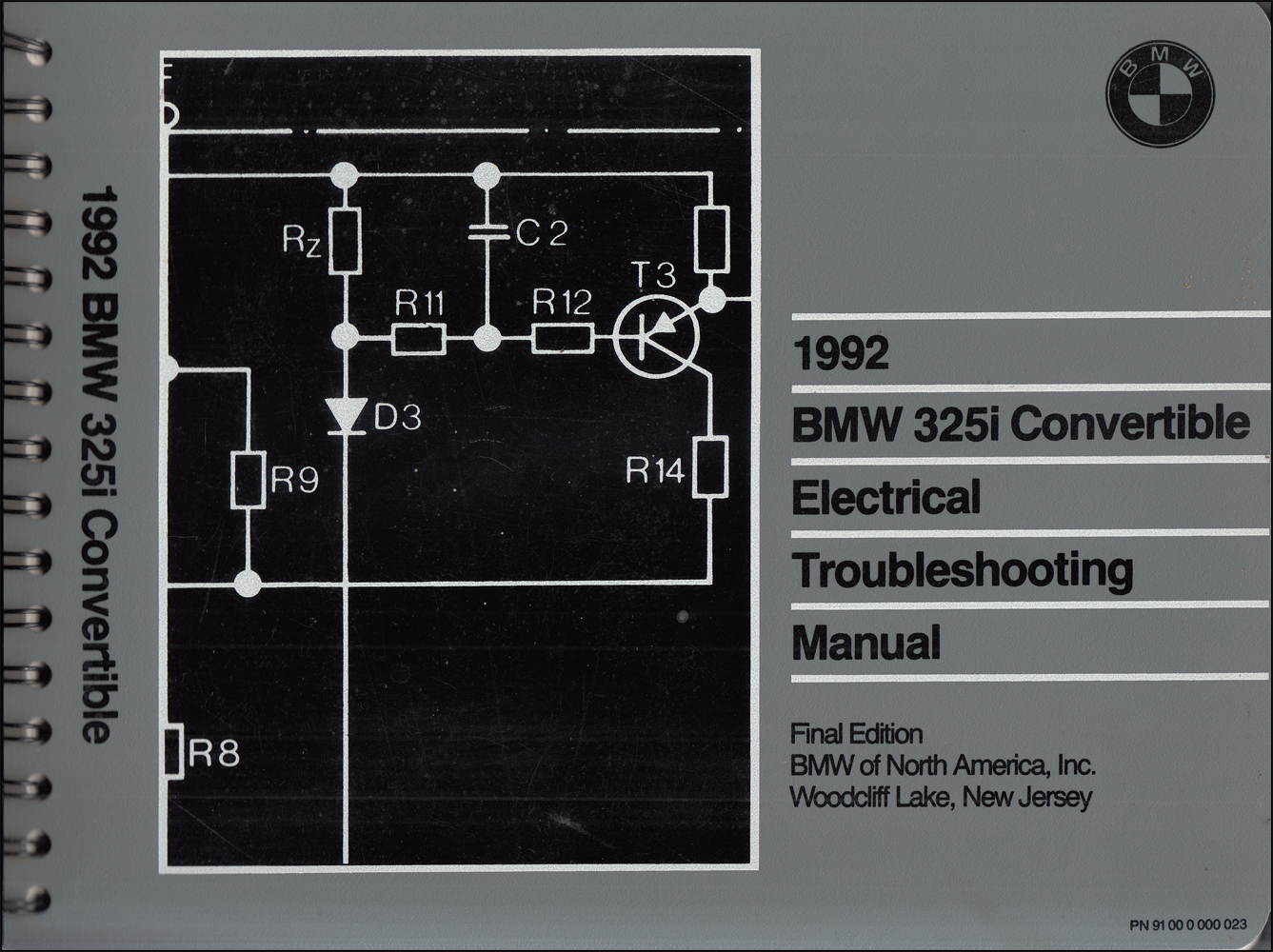 1992 BMW 325i Convertible Electrical Troubleshooting Manual