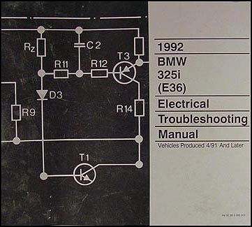 1992 BMW 325i 4-Door Electrical Troubleshooting Manual Original