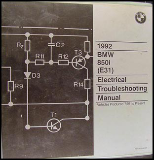 1992 BMW 850i Electrical Troubleshooting Manual Original