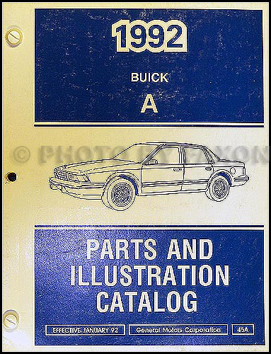 1992 Buick Century Parts Book Original
