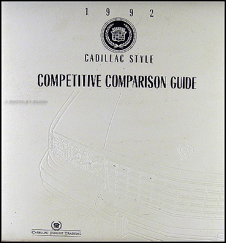 1992 Cadillac Competitive Comparison Guide Dealer Album Original