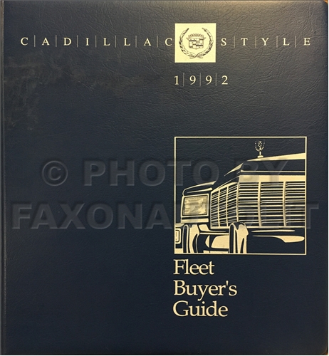1992 Cadillac Fleet Buyer's Guide Original Dealer Album