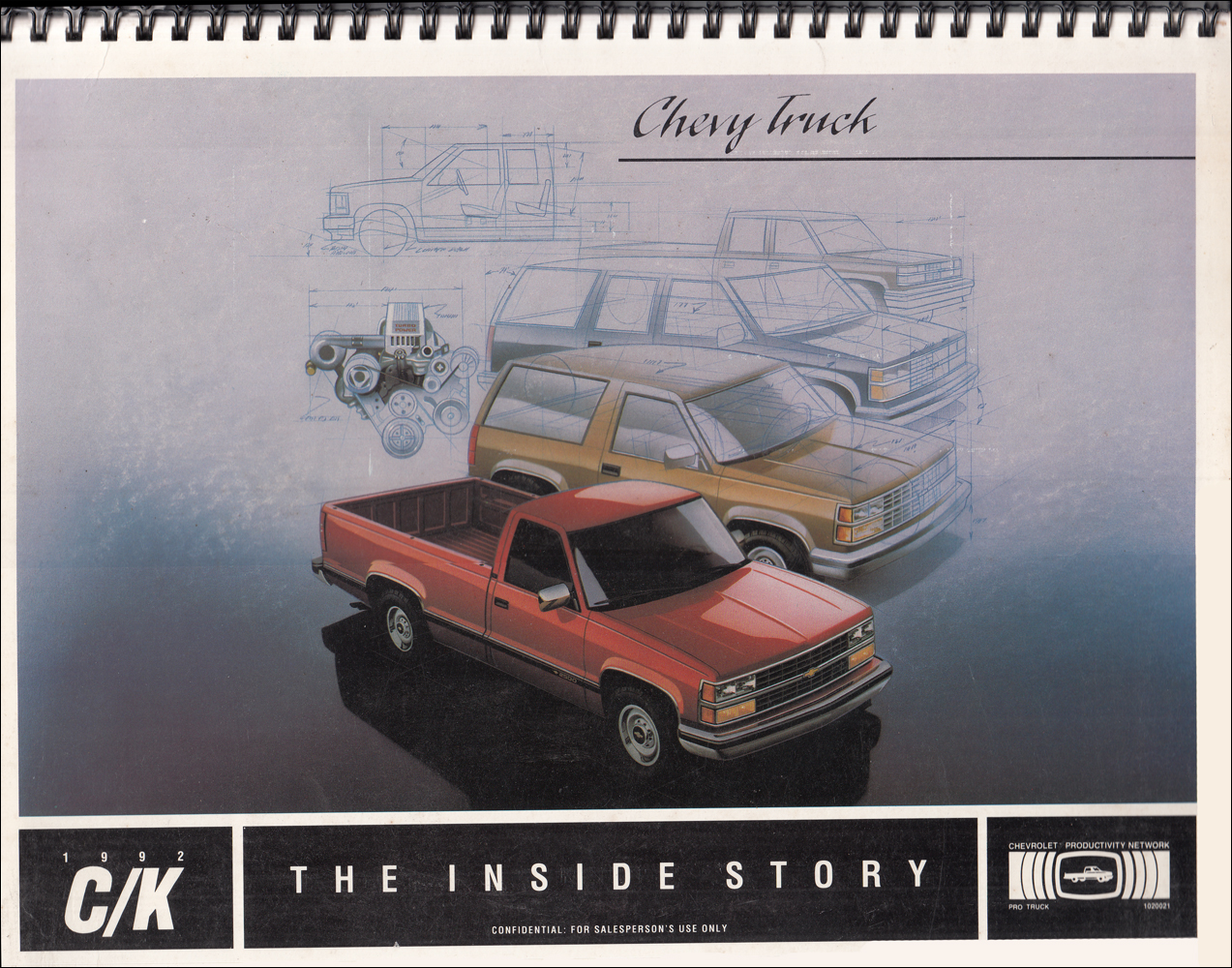 1992 Chevrolet CK Truck "Inside Story" Pictorial Dealer Album Original