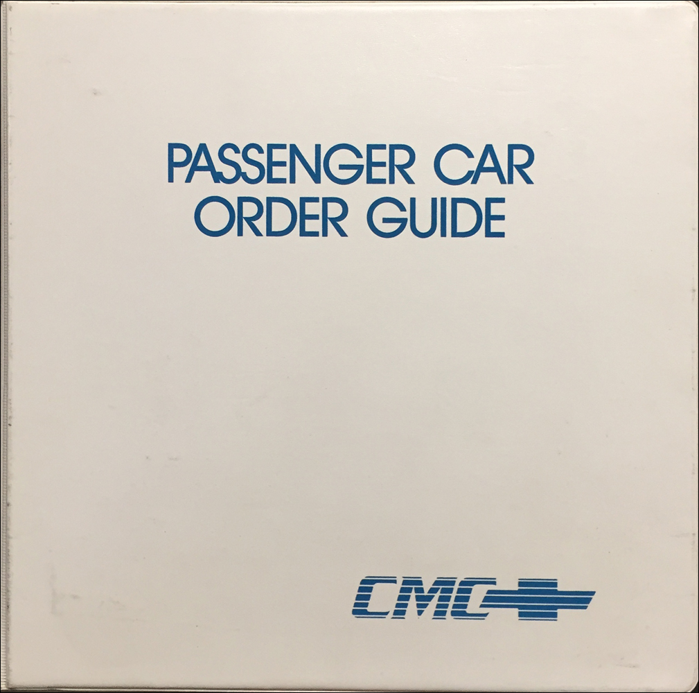1992 Chevrolet Order Guide Dealer Album Original