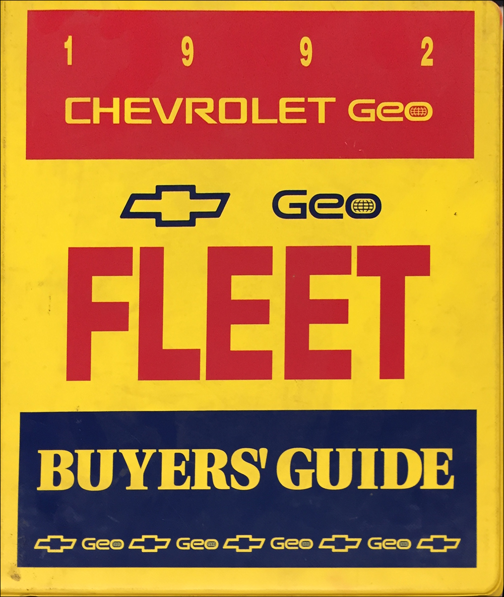 1992 Chevrolet Fleet Buyer's Guide Dealer Album Original