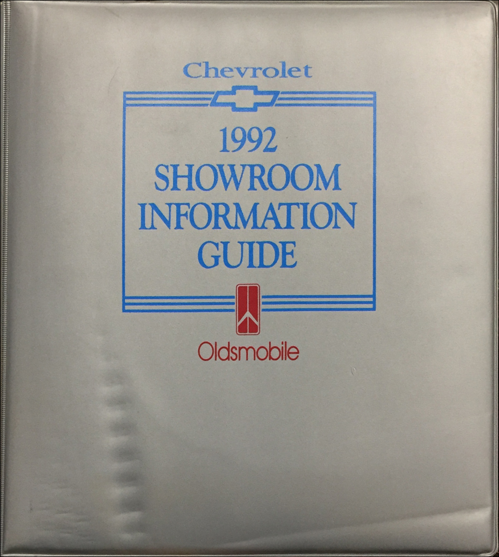 1992 Oldsmobile Chevrolet Color & Upholstery Dealer Album/Data Book Original CANADIAN