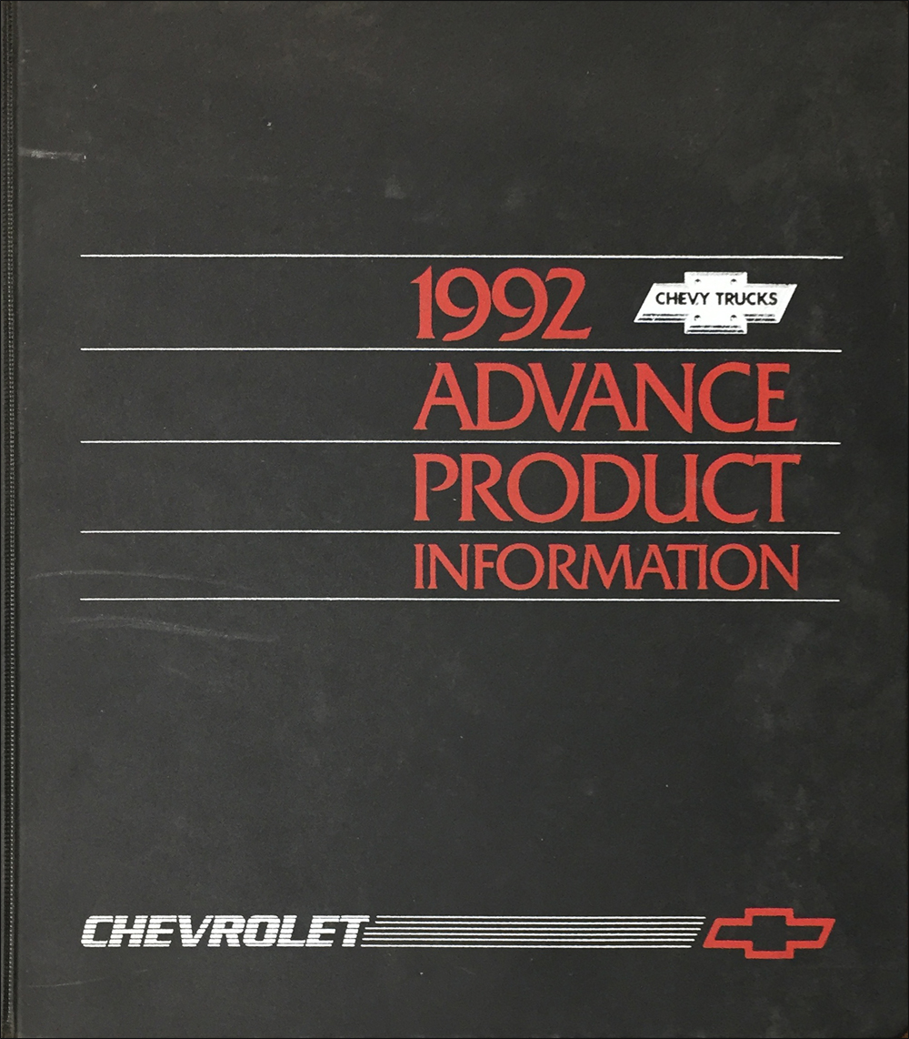 1992 Chevrolet Truck Advance Technical Press Kit Original