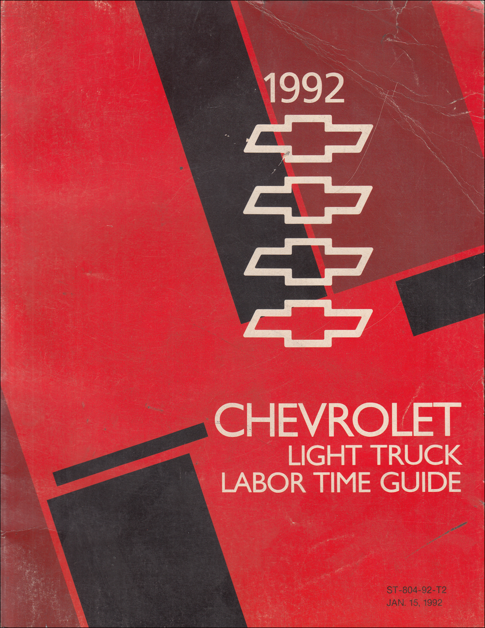 1992 Chevrolet Truck Labor Time Guide Original