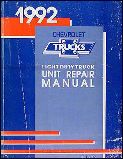 1992 Chevy 1/2, 3/4, & 1 ton Truck Overhaul Manual Original