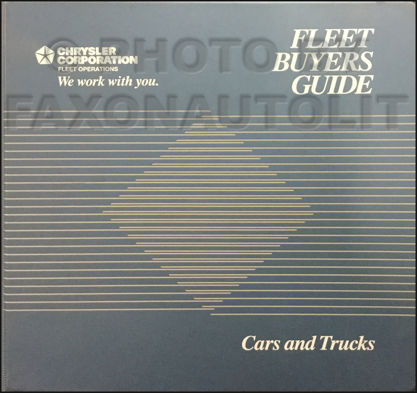 1992 MoPar Fleet Buyer's Guide Original