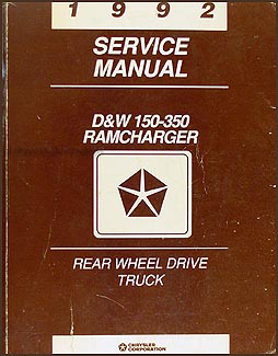 1992 Dodge Pickup Truck & Ramcharger Repair Shop Manual Original