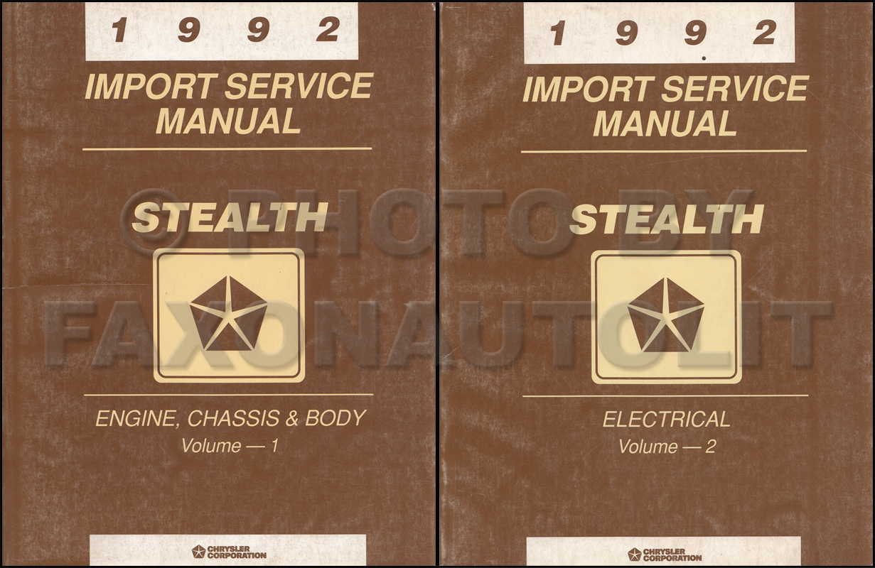 1992 Dodge Stealth Repair Shop Manual Original Set ES R/T and Turbo