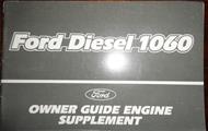 1992 Ford FD-1060 Diesel Engine Owner's Manual Original Supplement Cummins 5.9 Liter
