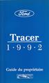 1992 Mercury Tracer Owner's Manual FRENCH Original Guide du Proprietaire