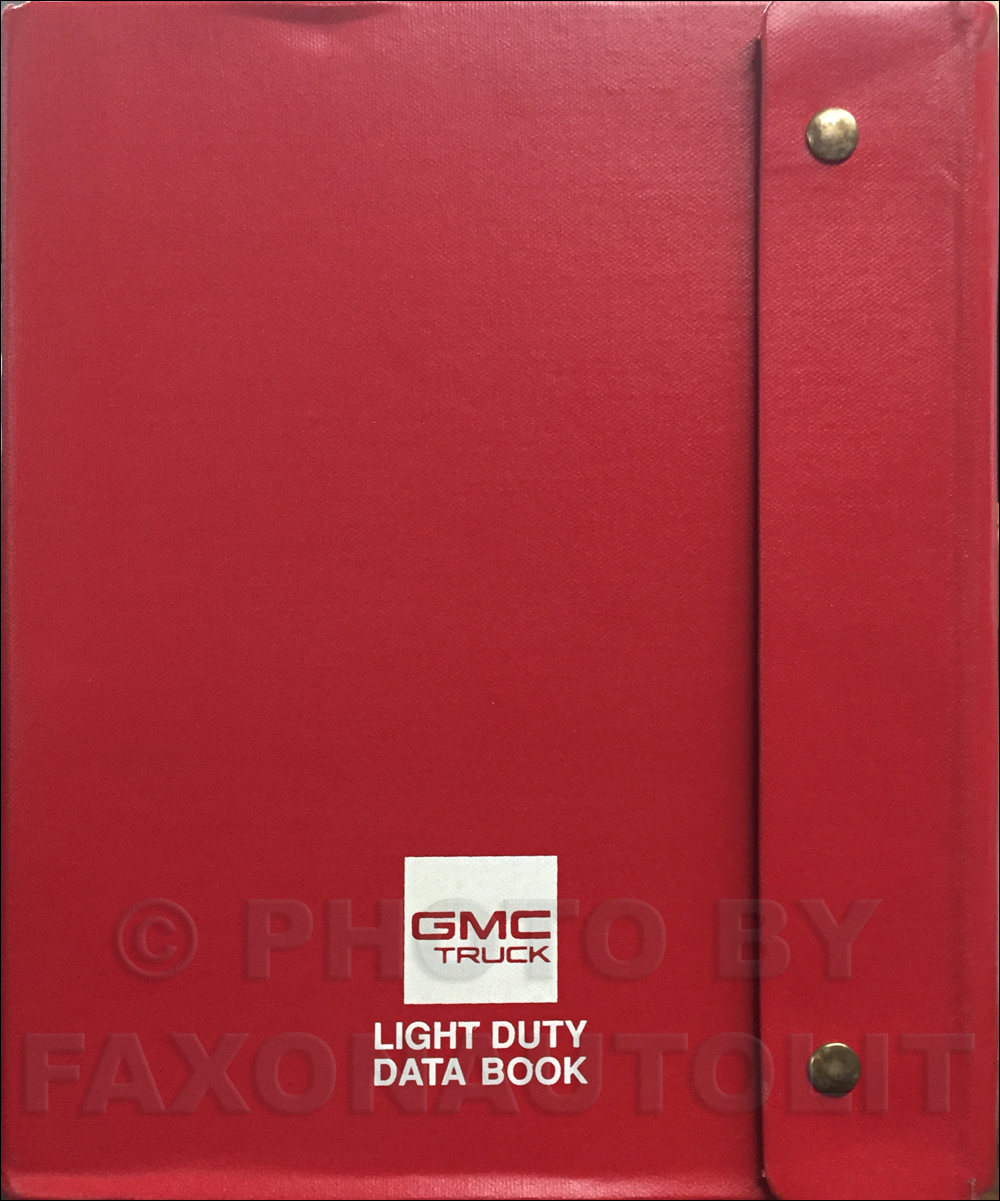 1992 GMC Light Duty Data Book Original