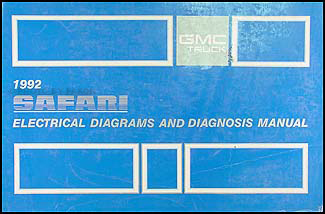1992 GMC Safari Van Wiring Diagram Manual Original