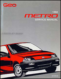 1992 Geo Metro Repair Manual Original 