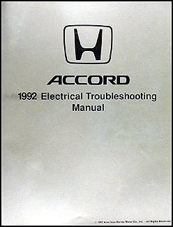 1992 Honda Accord Electrical Troubleshooting Manual Original 