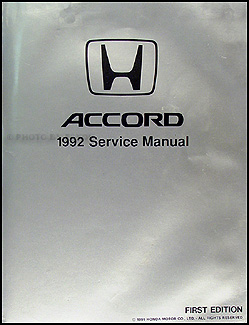 1992 Honda Accord Repair Manual Original 