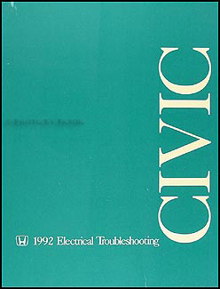 1992 Honda Civic Electrical Troubleshooting Manual Original