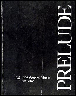 1992 Honda Prelude Repair Manual Original 