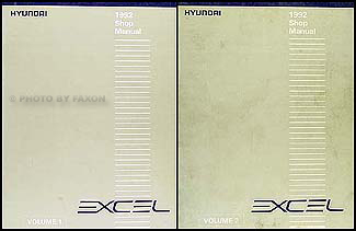 1992 Hyundai Excel Repair Manual Original Set