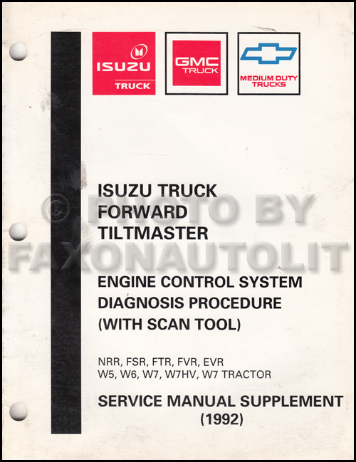 2000 FRR & W5 Tiltmaster Repair Manual Original Supplement 