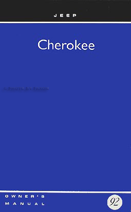 1992 Jeep Cherokee Owner's Manual Original