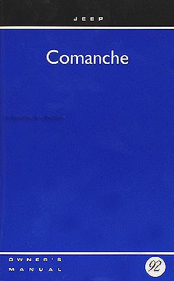1992 Jeep Comanche Owner's Manual Original