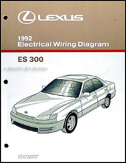 1992 Lexus ES 300 Wiring Diagram Manual Original