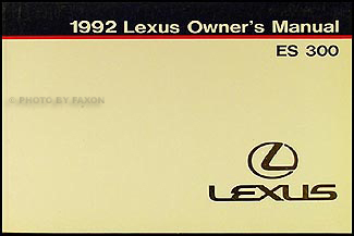 1992 Lexus ES 300 Owners Manual Original