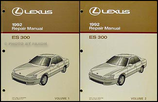 1992 Lexus ES 300 Repair Manual Original 2 Volume Set