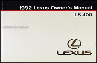 1992 Lexus LS 400 Owners Manual Original