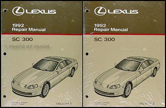 1992 Lexus SC 300 Repair Manual Original 2 Volume Set