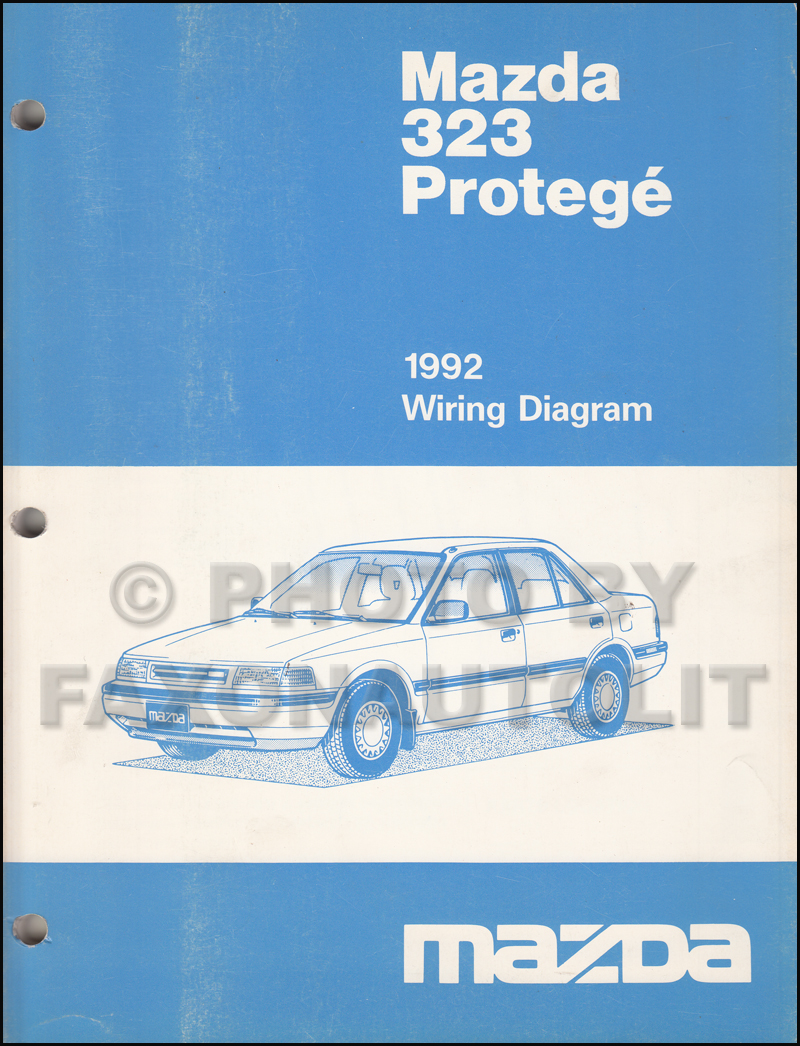 1992 Mazda 323 and Protege Wiring Diagram Manual Original