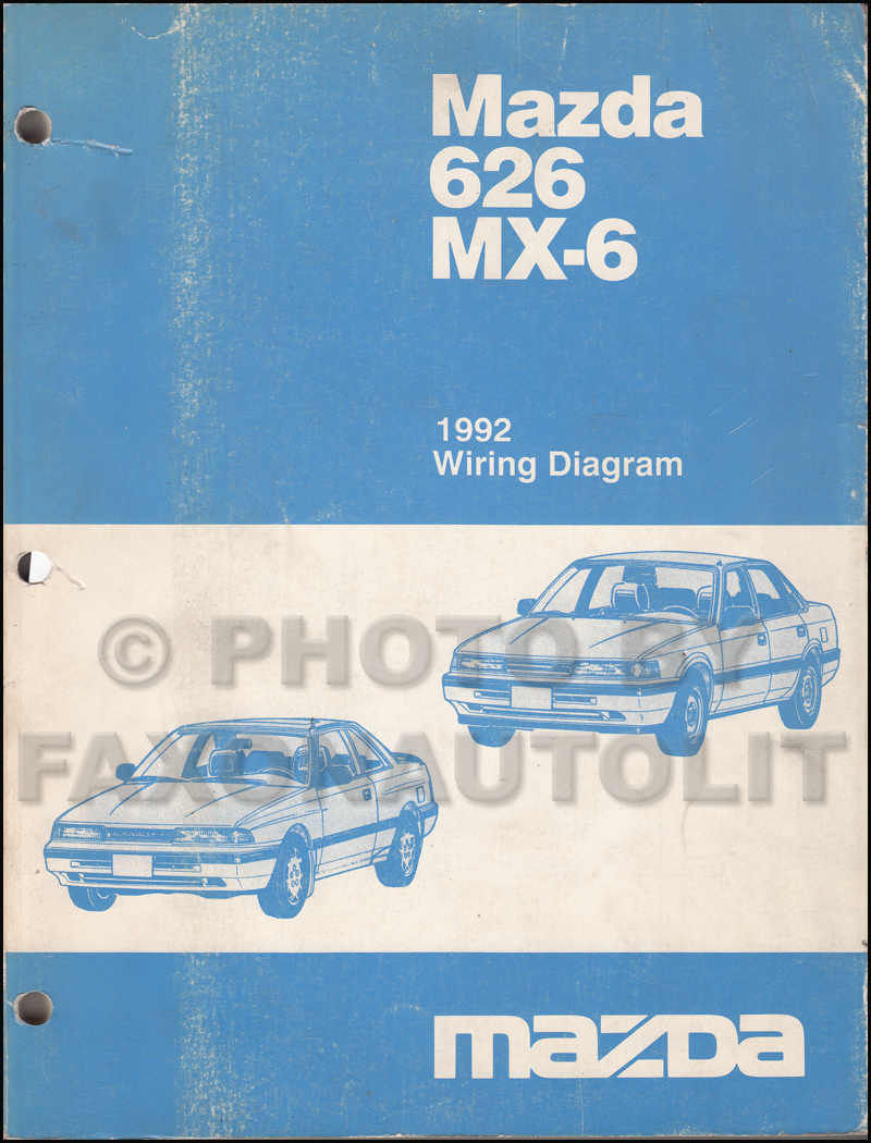 1992 Mazda 626 and MX-6 Wiring Diagram Manual Original
