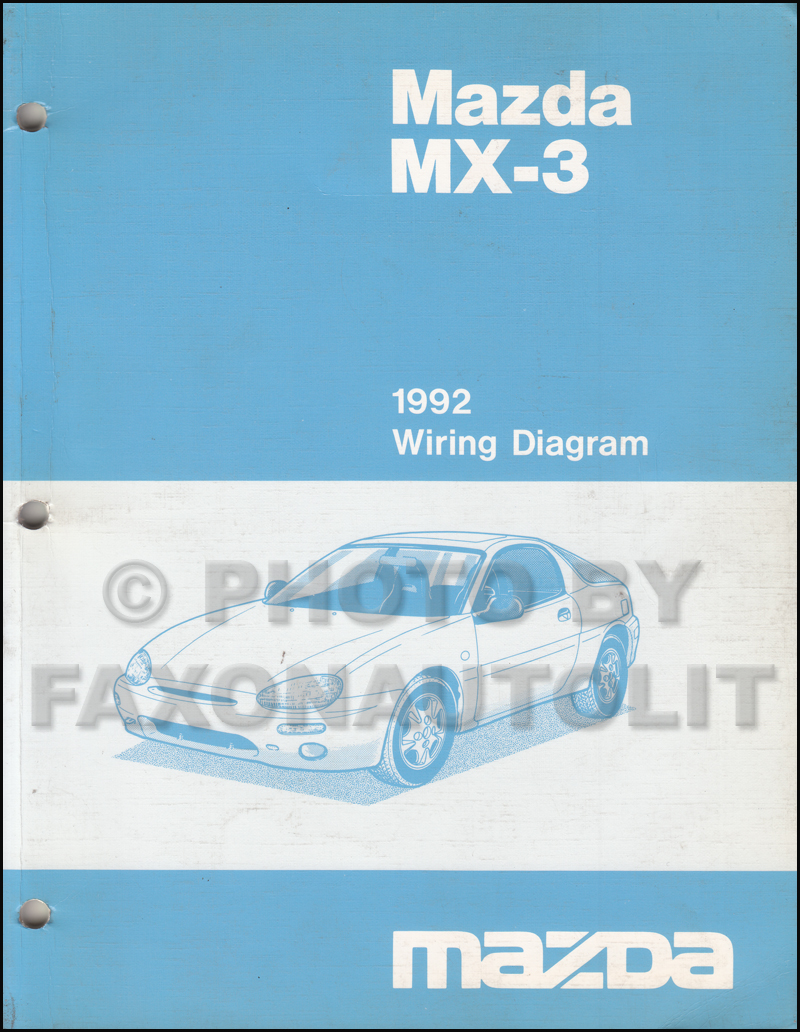 1992 Mazda MX-3 Wiring Diagram Manual Original