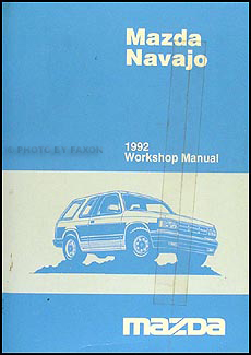 1992 Mazda Navajo Repair Manual Original 