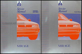 1992 Mitsubishi Mirage Repair Manual Set Original
