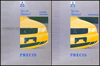 1992 Mitsubishi Precis Repair Manual Set Original