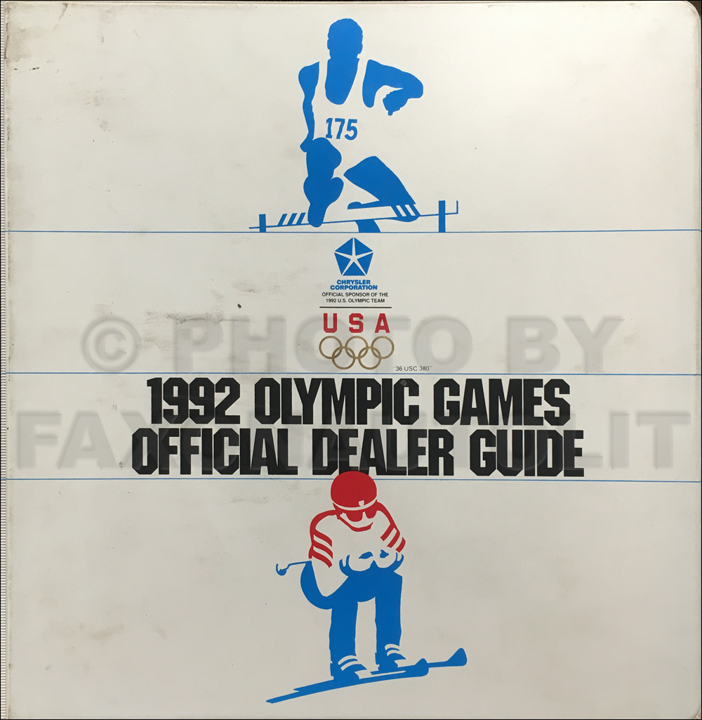 1992 MoPar Olympic Advertising Planner Original